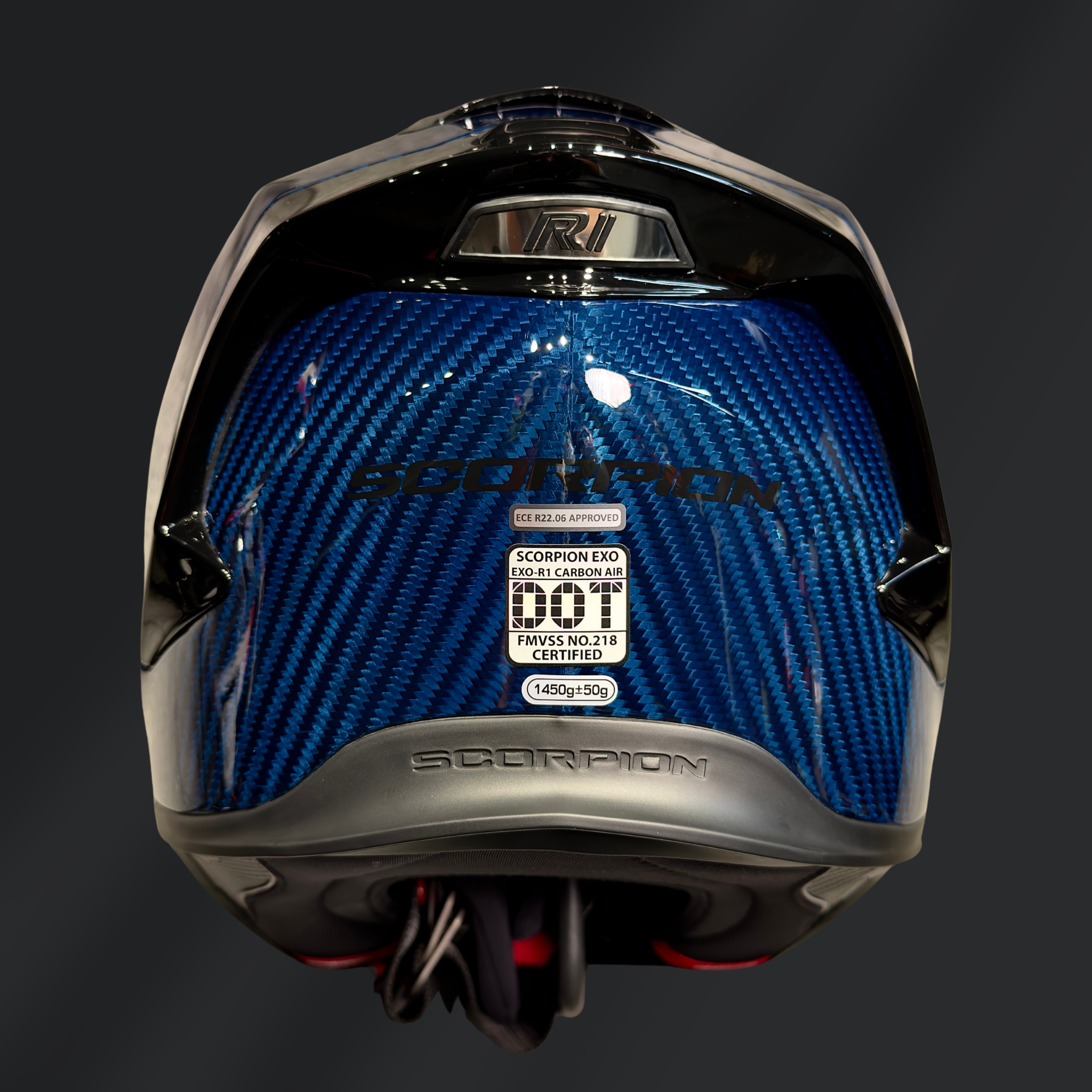 CASCO SCORPION EXO-R1 AIR CARBON BLUE - Imagen 3