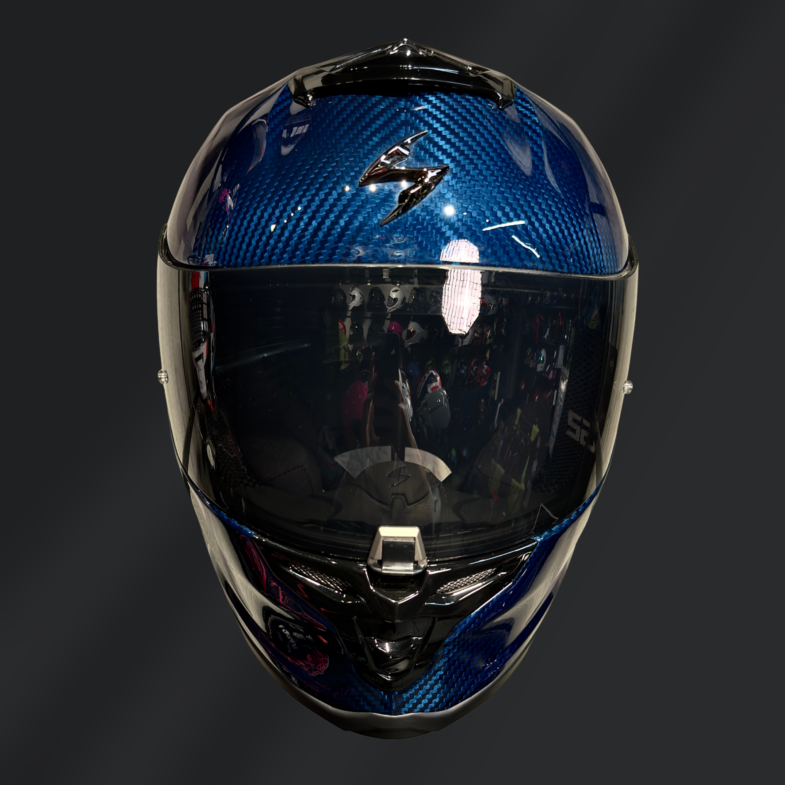 CASCO SCORPION EXO-R1 AIR CARBON BLUE - Imagen 2