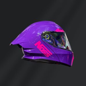 CASCO ABATIBLE NOSS NS-X90 PÚRPURA GLOSS