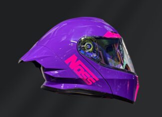 CASCO ABATIBLE NOSS NS-X90 PÚRPURA GLOSS