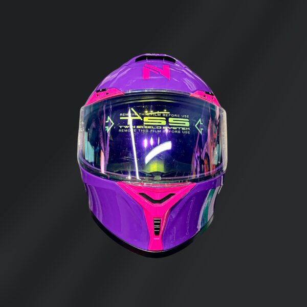 CASCO ABATIBLE NOSS NS-X90 PÚRPURA GLOSS - Imagen 2