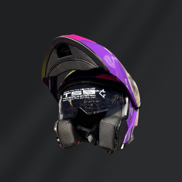 CASCO ABATIBLE NOSS NS-X90 PÚRPURA GLOSS - Imagen 4