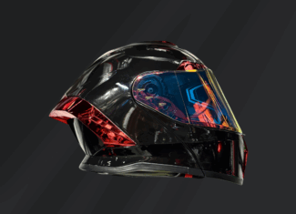 CASCO ABATIBLE R7 NOVA NEGRO ROJO