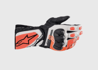 GUANTES ALPINESTARS SP-8 V3 NGO/BCO/ROJ FLUO