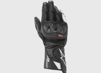 GUANTES DE PIEL ALPINESTARS SP-2 V3 NGO/BCO