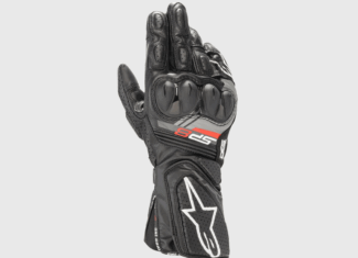 GUANTES DE PIEL ALPINESTARS SP-8 V3 NGO/BCO