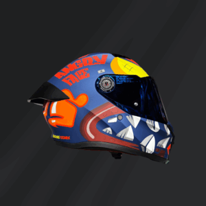 CASCO INTEGRAL AXXIS FÉNIX ANGRY FACE ROJO