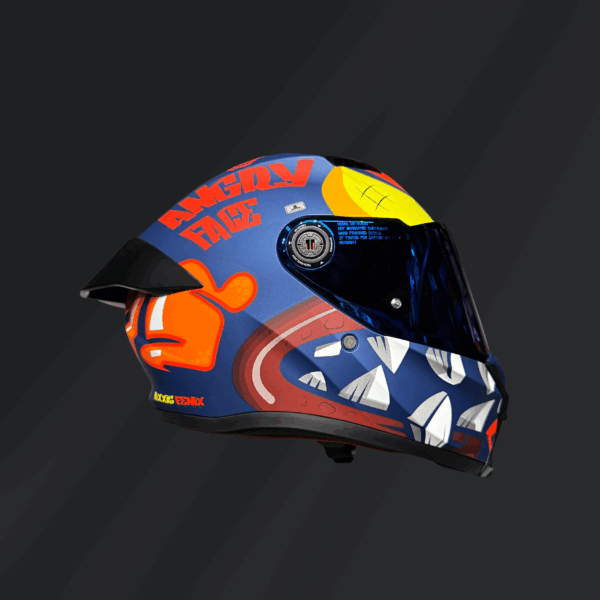CASCO INTEGRAL AXXIS FÉNIX ANGRY FACE ROJO