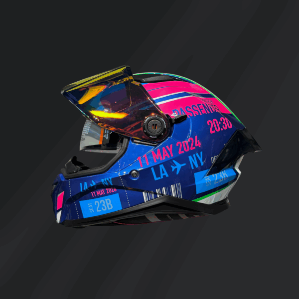 CASCO INTEGRAL AXXIS PANTHER PASSENGER A1 ROSA GLOSS - Imagen 2