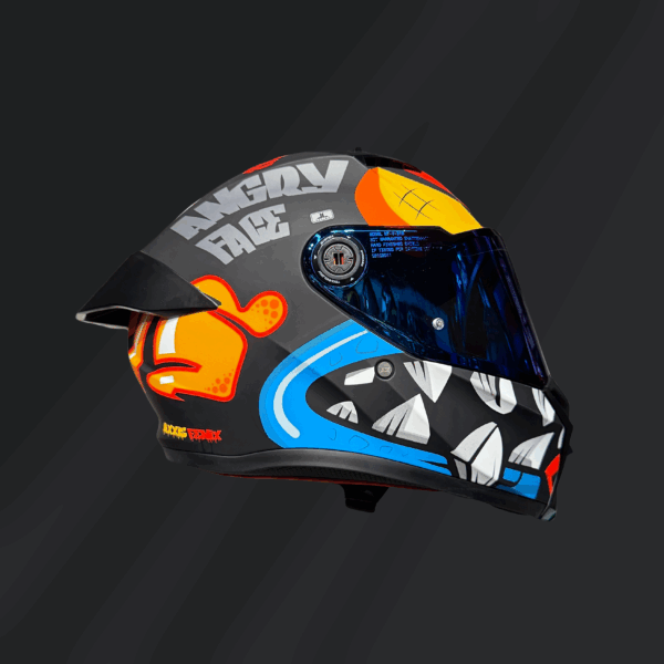 CASCO INTEGRAL AXXIS FÉNIX ANGRY FACE ROJO - Imagen 2