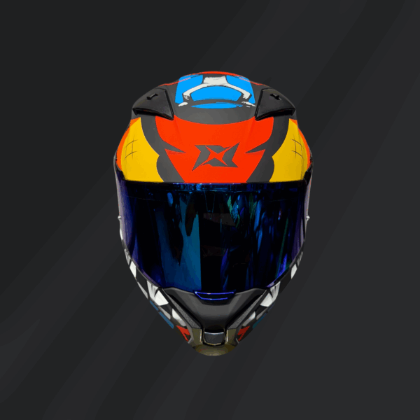CASCO INTEGRAL AXXIS FÉNIX ANGRY FACE ROJO - Imagen 3