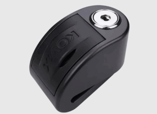 CANDADO DE DISCO KOVIX KT6 NEGRO 6MM PIN ALARMA