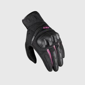 GUANTES LS2 KUBRA NEGRO/MORADO DAMA