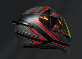 CASCO INTEGRAL AGV K1S SLING NEG/ROJO MATE