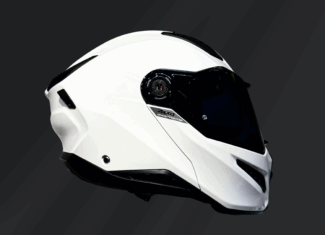 CASCO ABATIBLE AXXIS GHOST FIGHTER A0 BLANCO