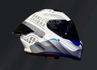 CASCO INTEGRAL AXXIS FÉNIX ORK BLANCO/AZUL MATE