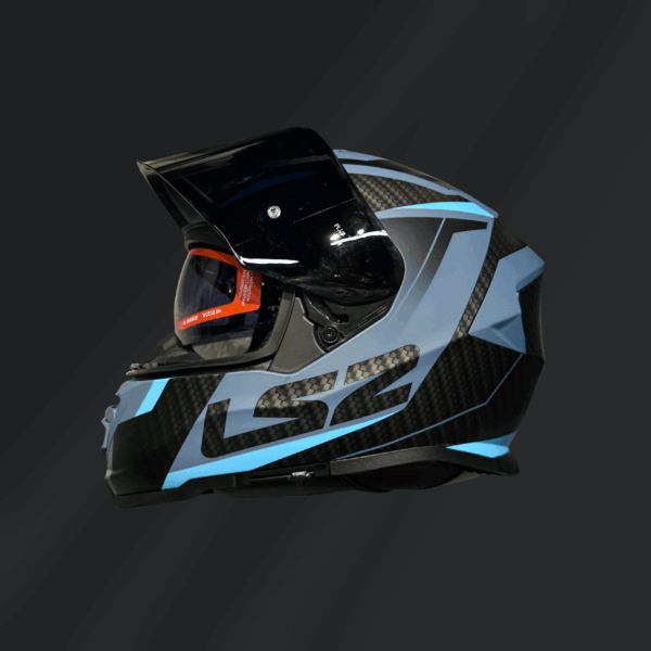 CASCO INTEGRAL LS2 STORM II RACER AZUL MATE FF800 - Imagen 2