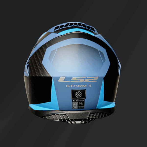 CASCO INTEGRAL LS2 STORM II RACER AZUL MATE FF800 - Imagen 3