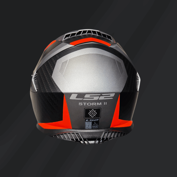 CASCO INTEGRAL LS2 STORM II RACER NEGRO/NARANJA FF800 - Imagen 4