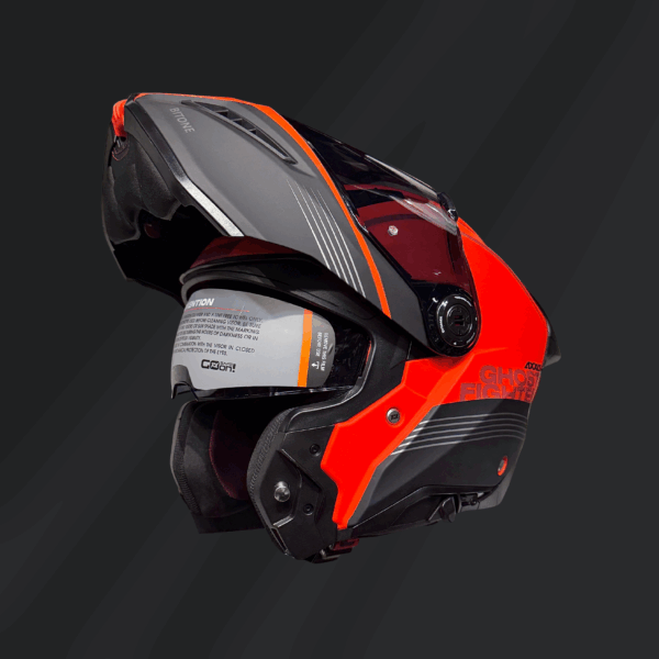 CASCO ABATIBLE AXXIS GHOST FIGHTER C5 BITONE ROJO MATE - Imagen 3