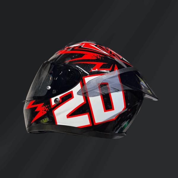 CASCO INTEGRAL HJC C10 QUARTARARO MASK DIABLO ROJO/NEGRO - Imagen 3