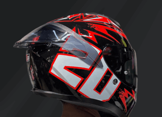 CASCO INTEGRAL HJC C10 QUARTARARO MASK DIABLO ROJO/NEGRO