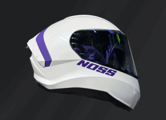 CASCO INTEGRAL NOSS 888 BLANCO/MORADO