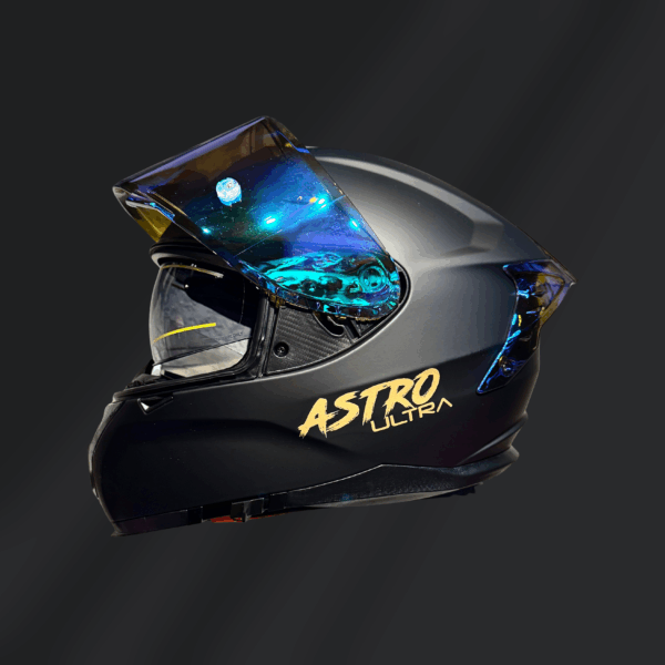 CASCO INTEGRAL ASTRO ULTRA NEGRO AZUL - Imagen 2