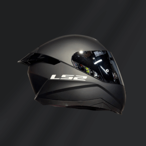CASCO INTEGRAL LS2 FF802 FLASH II NEGRO MATE CON INTERCOM