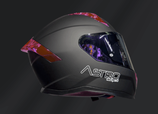 CASCO INTEGRAL ASTRO HELMETS SOLID BLACK PINK