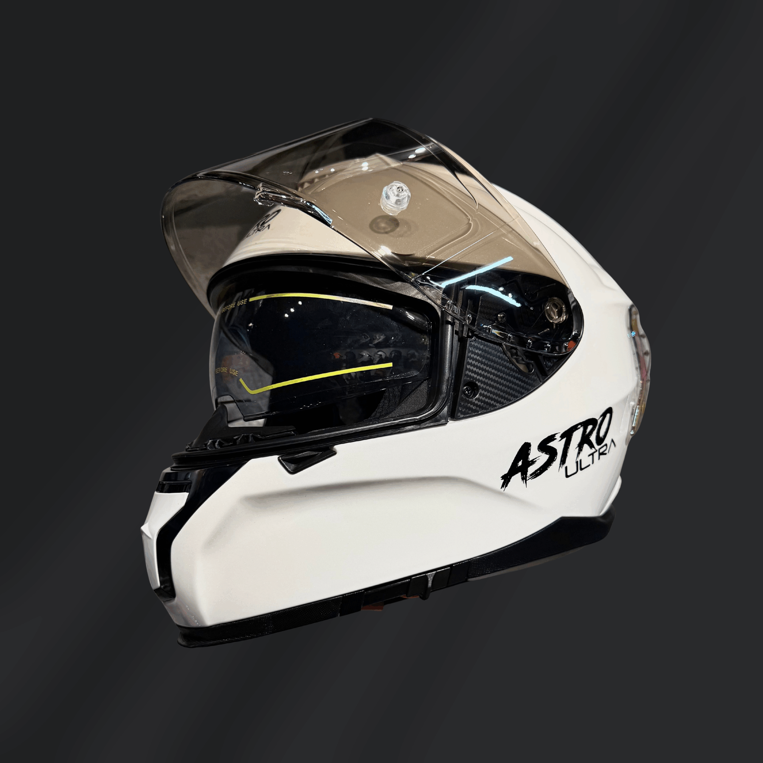 CASCO INTEGRAL ASTRO HELMETS ULTRA PEARL WHITE - Imagen 3
