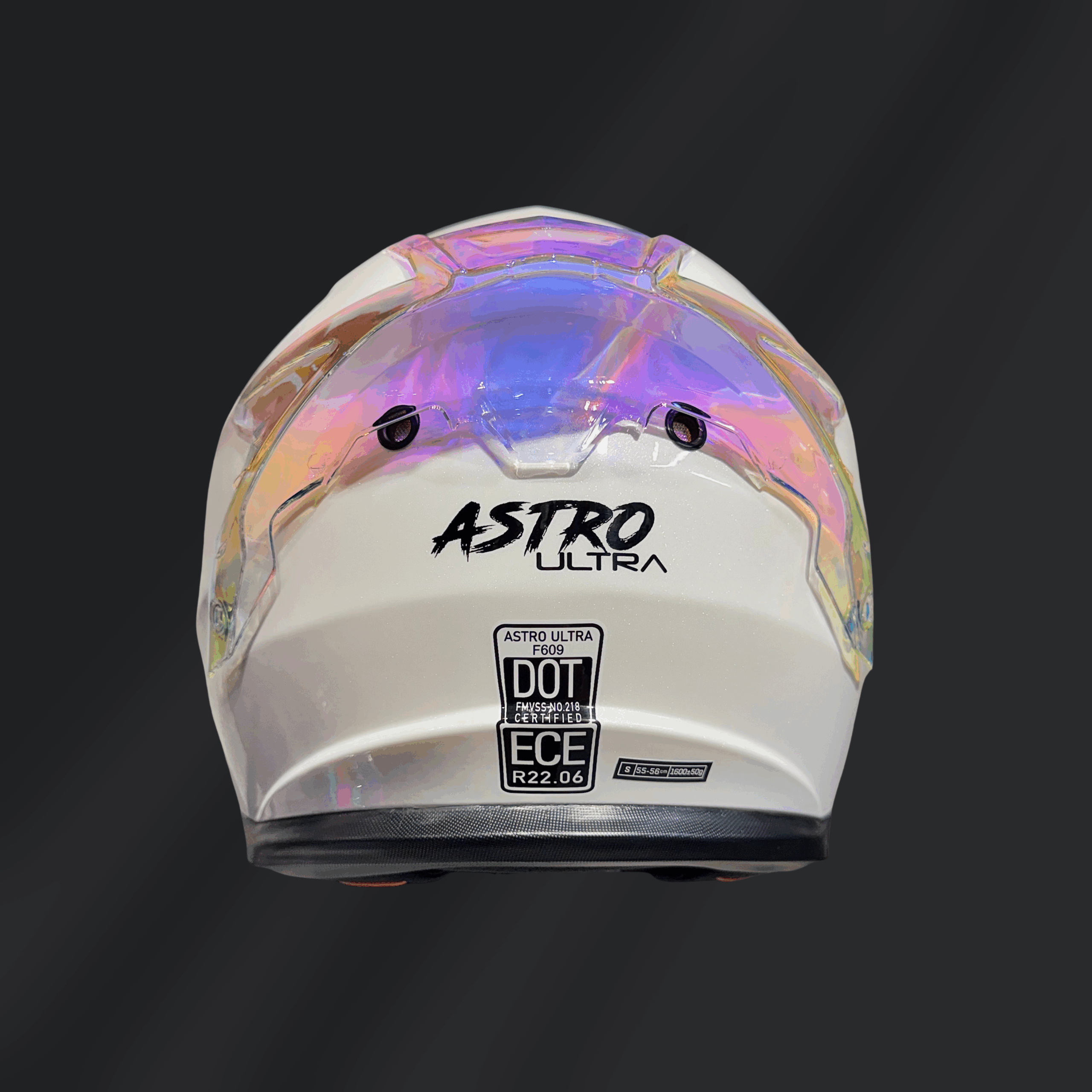 CASCO INTEGRAL ASTRO HELMETS ULTRA PEARL WHITE - Imagen 4