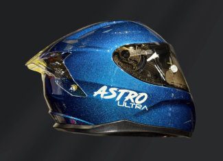 CASCO INTEGRAL ASTRO ULTRA VÉRTIGO CROMÁTICO AZUL