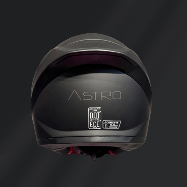 CASCO INTEGRAL ASTRO HELMETS APEX NEGRO MATE - Imagen 4
