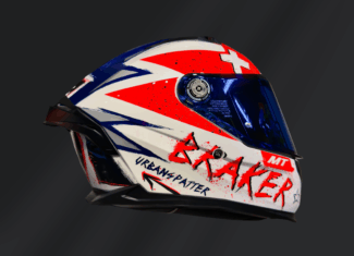 CASCO INTEGRAL MT BRAKER SV A7 URBANSPATTER BCO ROJO GLOSS