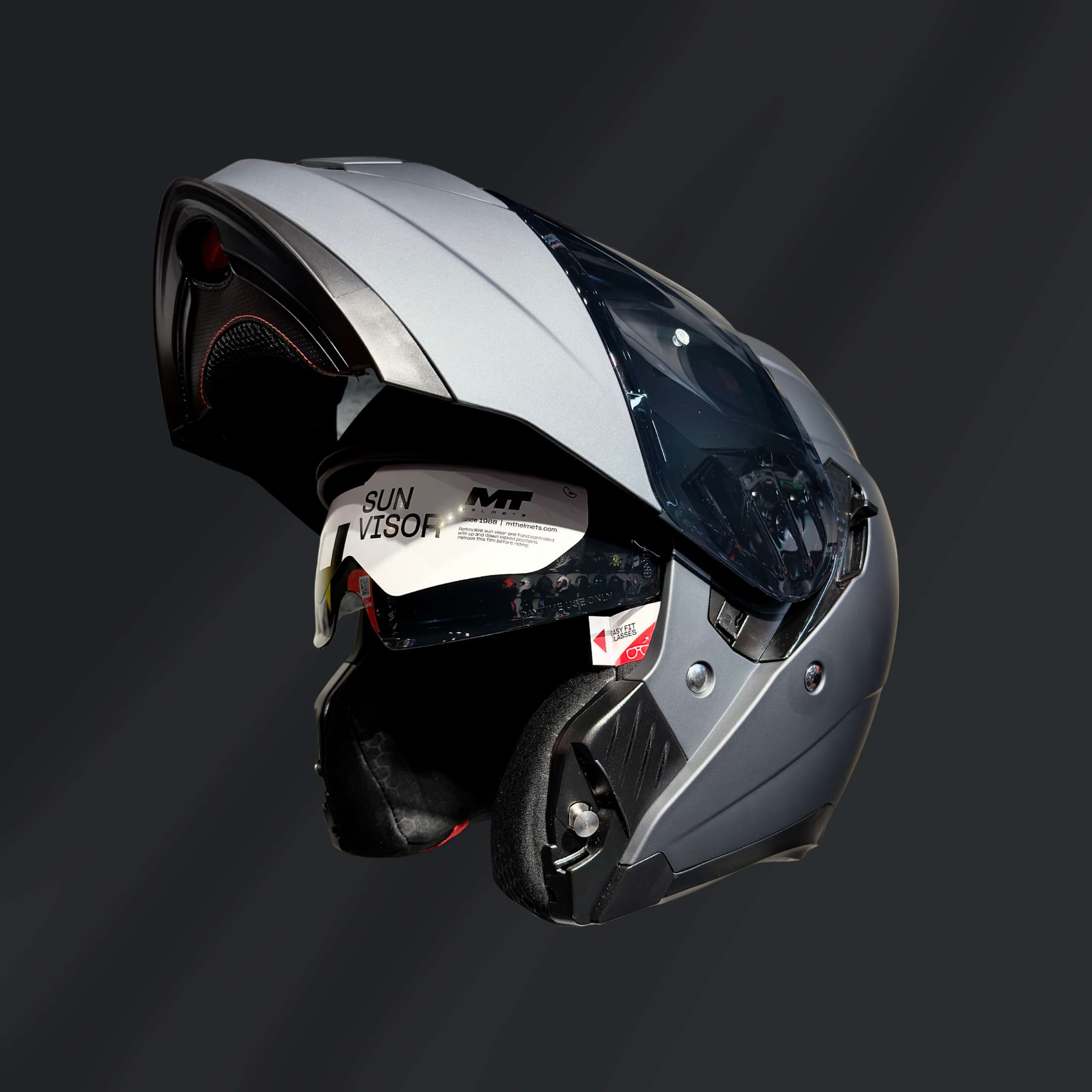 CASCO ABATIBLE MT EXODUS CAVE A2 NEGRO MATE - Imagen 3