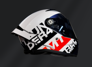 CASCO INTEGRAL MT HELMETS THUNDER 4 WAVES A17 BCO/AZUL GLOSS