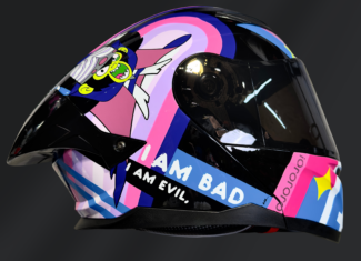 CASCO ABATIBLE KOV STARK MOJO JOJO MORADO GLOSS