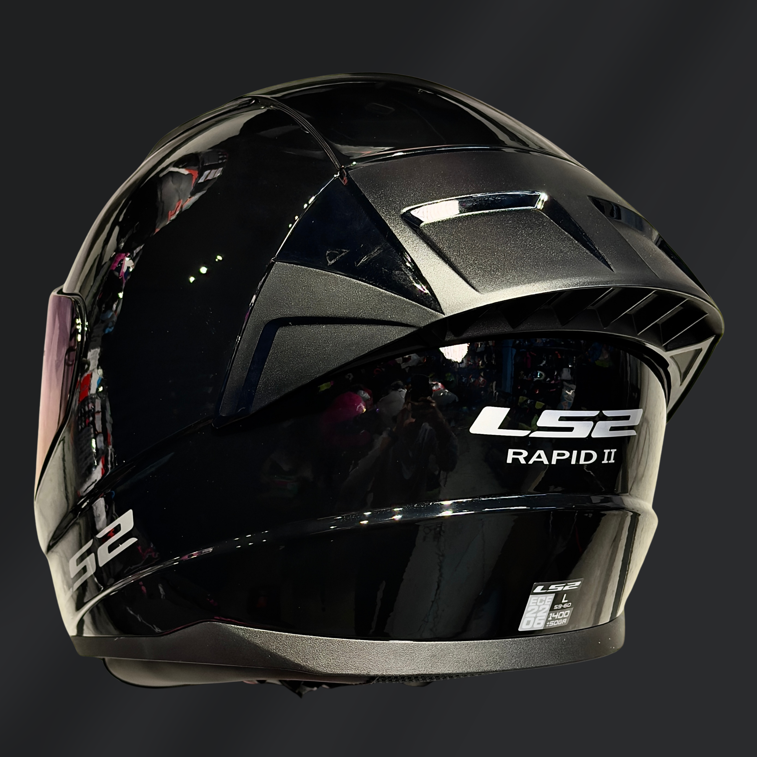 CASCO LS2 RAPID II GLOSS BLACK FF353 - Imagen 3
