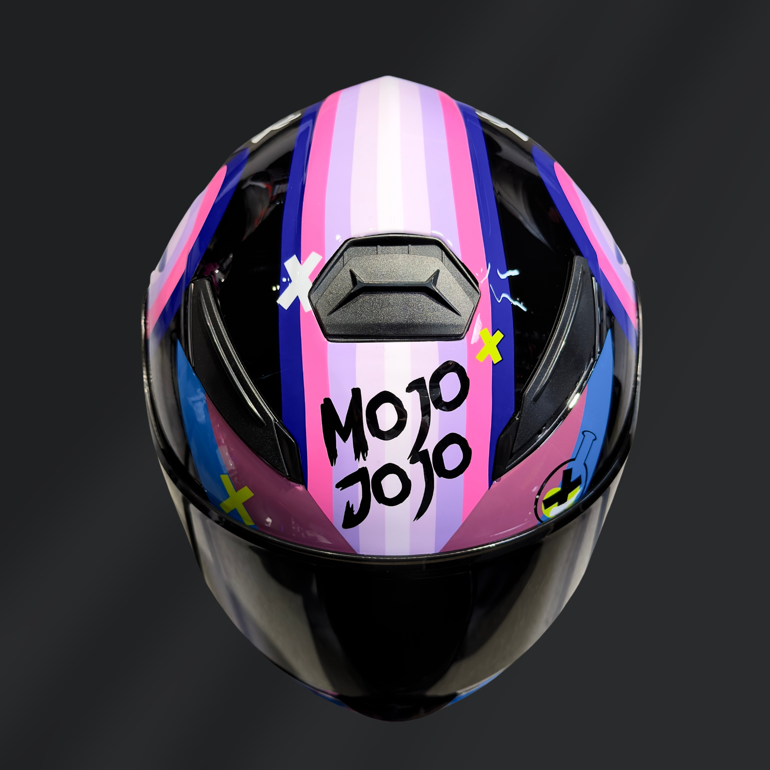 CASCO ABATIBLE KOV STARK MOJO JOJO MORADO GLOSS - Imagen 2