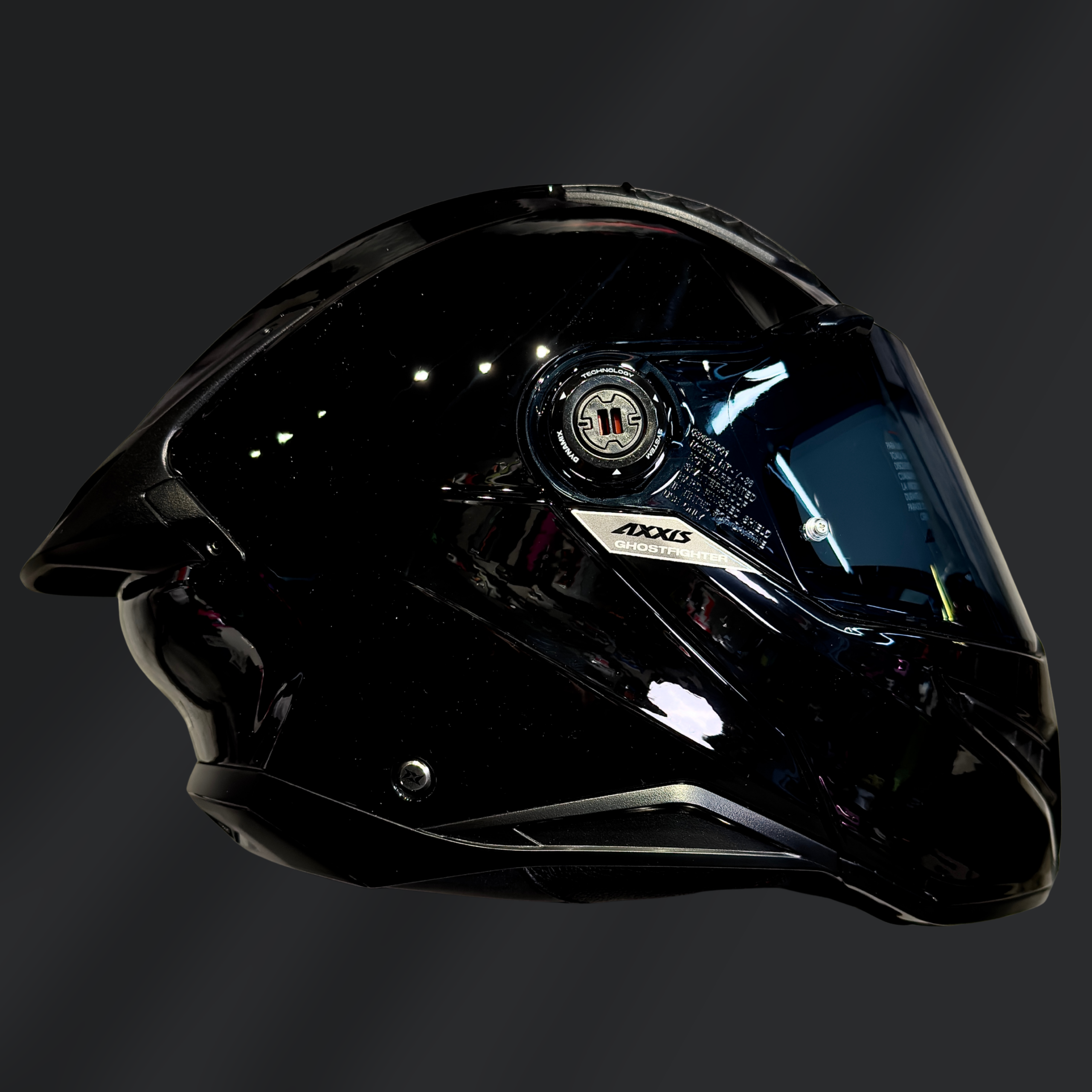 CASCO ABATIBLE AXXIS GHOST FIGHTER A1 NEGRO GLOSS