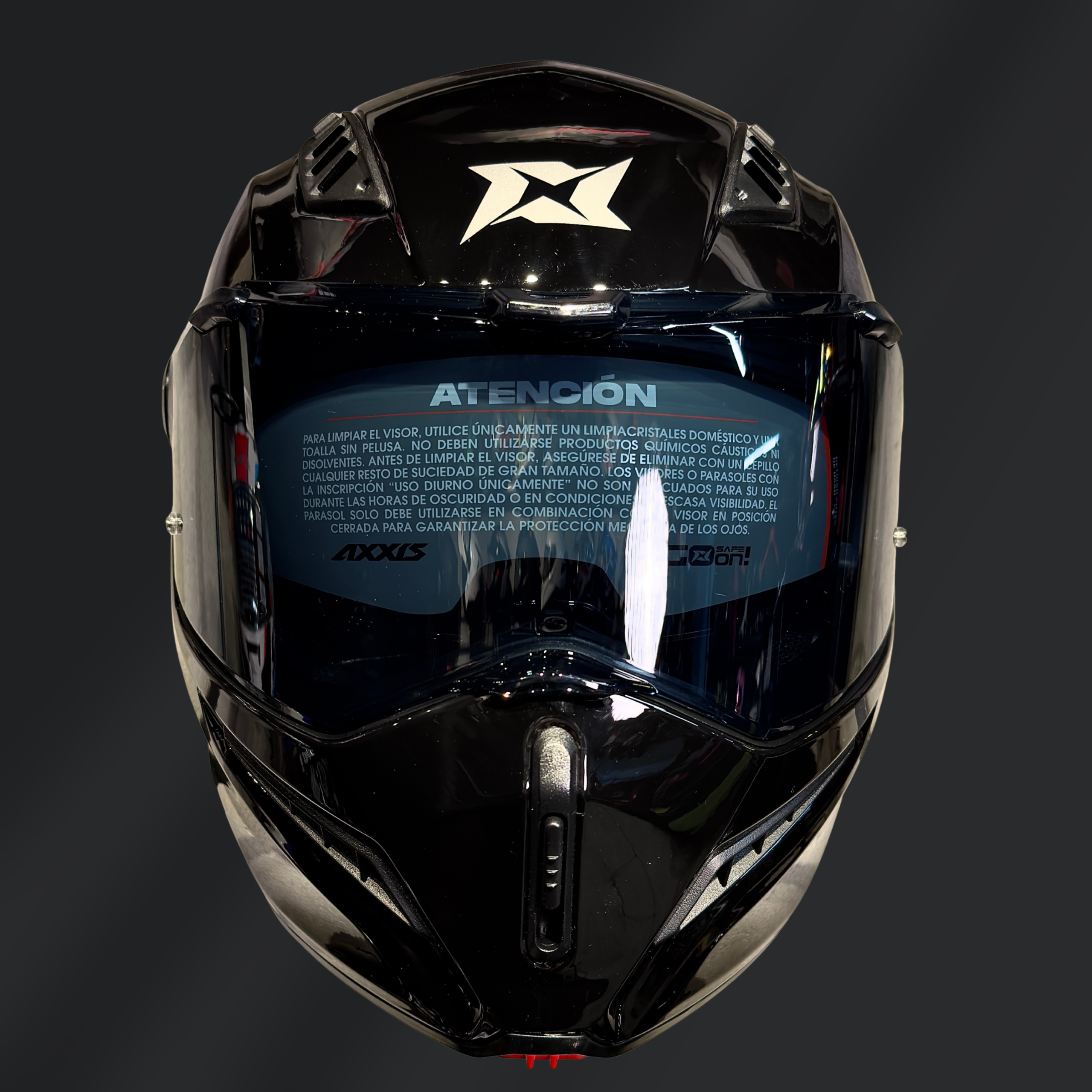 CASCO ABATIBLE AXXIS GHOST FIGHTER A1 NEGRO GLOSS - Imagen 3