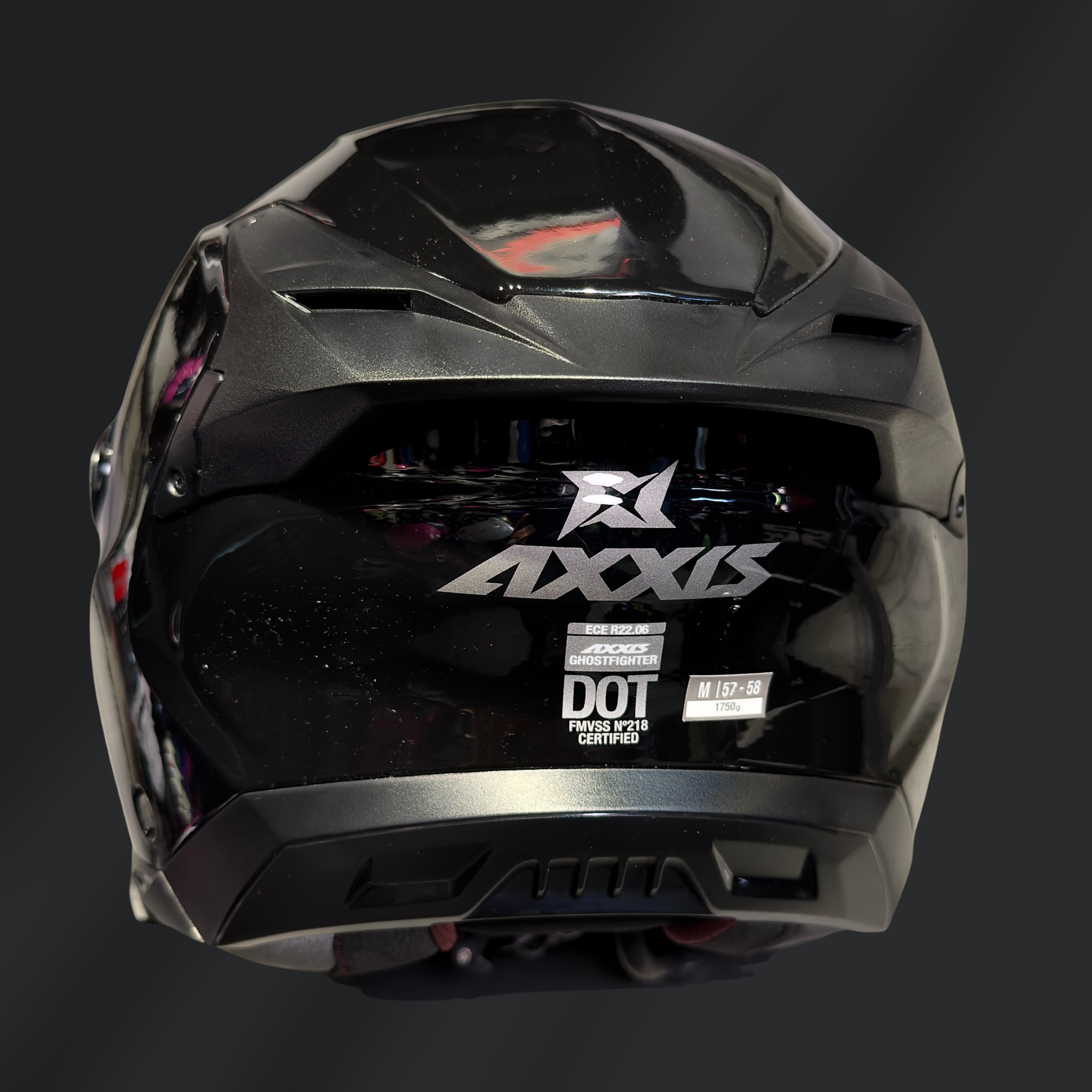 CASCO ABATIBLE AXXIS GHOST FIGHTER A1 NEGRO GLOSS - Imagen 4