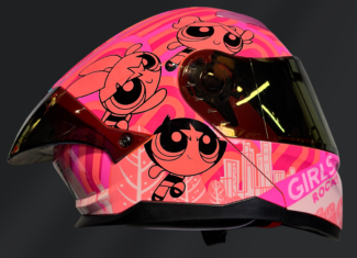 CASCO ABATIBLE KOV STARK CHICAS SUPERPODEROSAS ROCK GIRL ROSA GLOSS