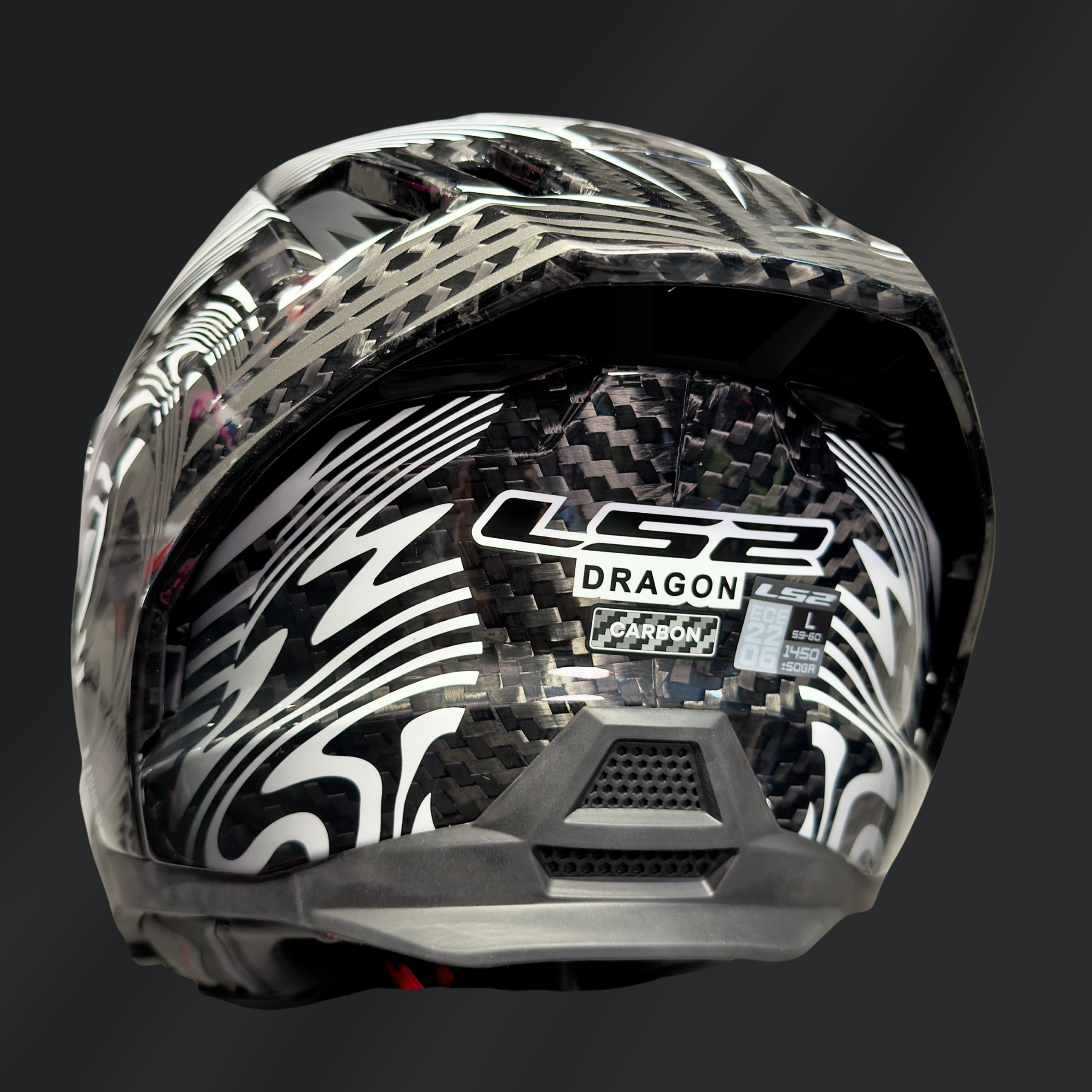 CASCO INTEGRAL LS2 DRAGON ENTHUM PLATA FF807 - Imagen 4