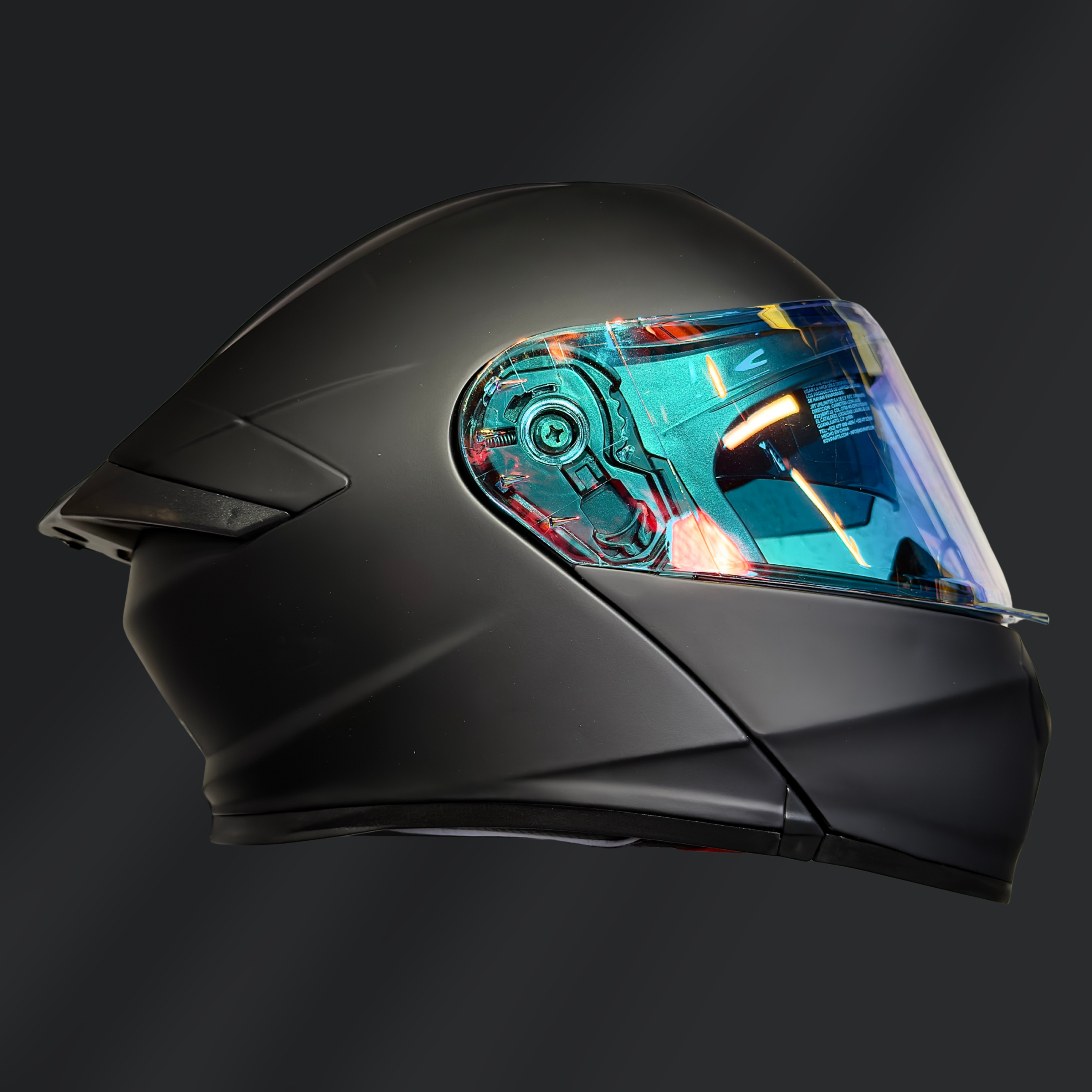 CASCO ABATIBLE KOV THUNDER DORADO MATE