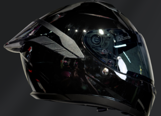 CASCO INTEGRAL HJC C10 NEGRO GLOSS CON ALERÓN