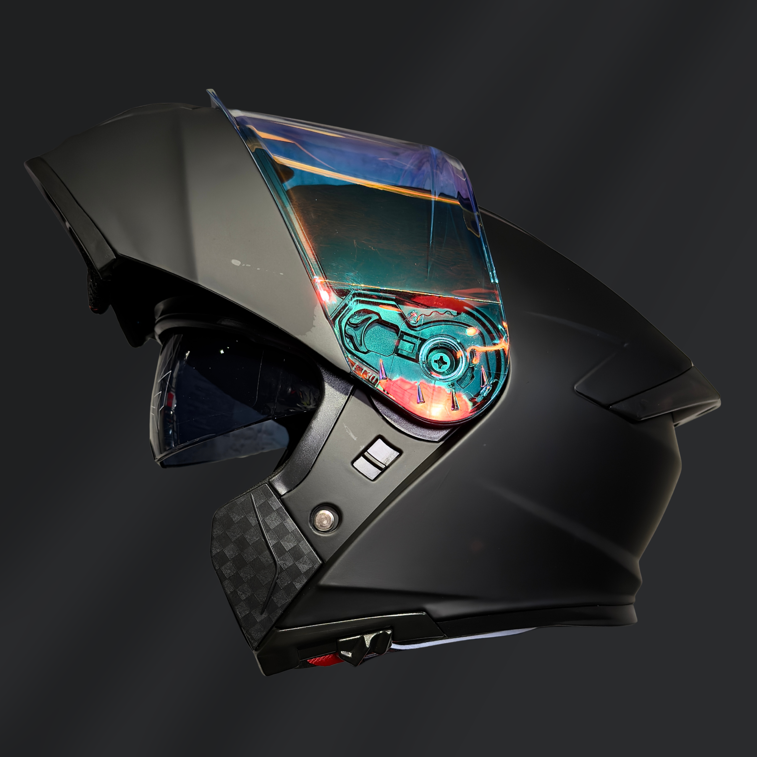 CASCO ABATIBLE KOV THUNDER DORADO MATE - Imagen 2