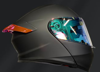 CASCO ABATIBLE KOV THUNDER METAL PINK MATE