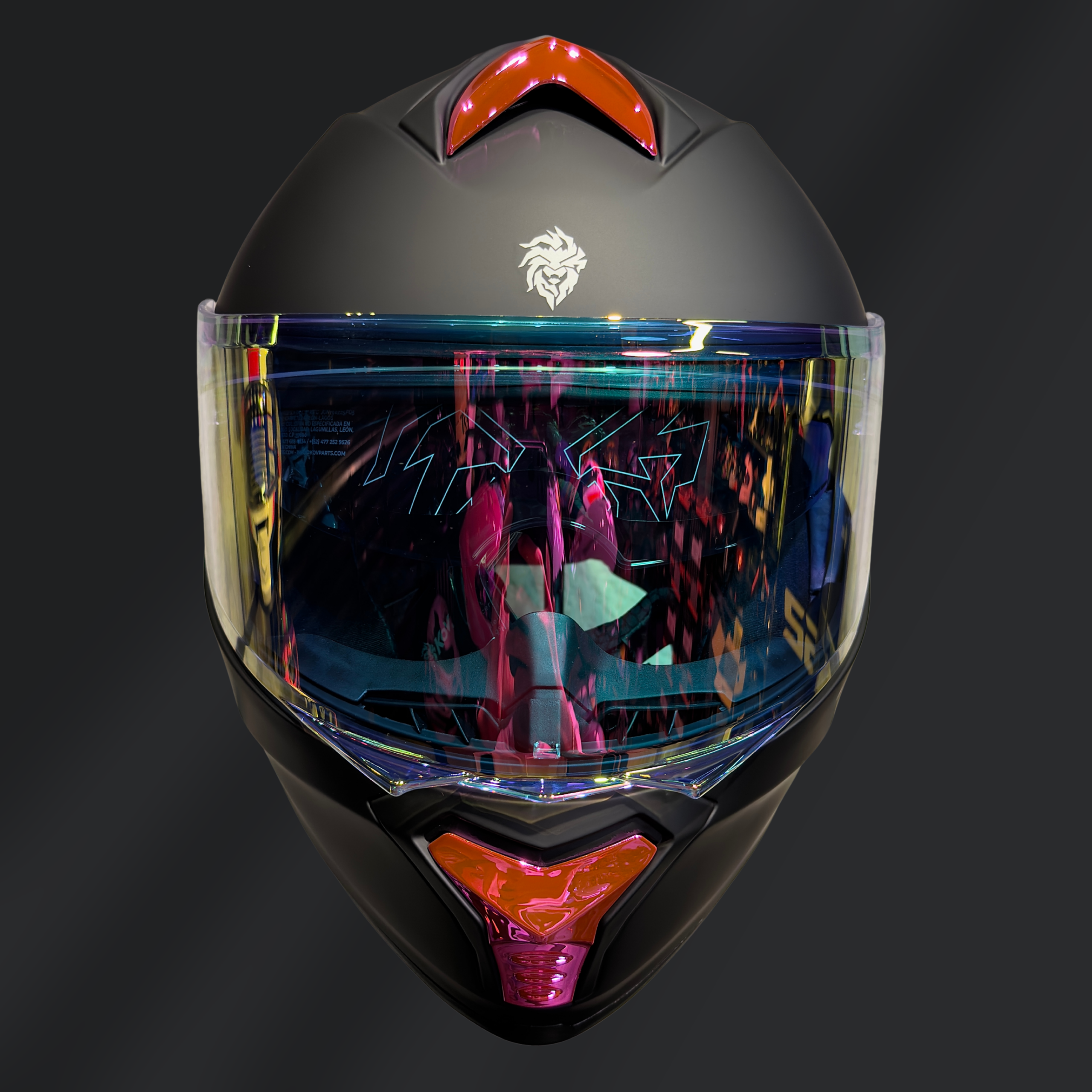 CASCO ABATIBLE KOV THUNDER METAL PINK MATE - Imagen 2